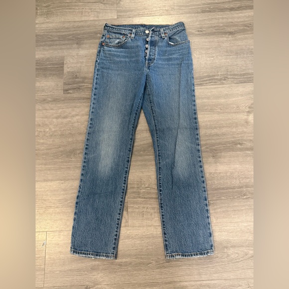 Levi's Denim - Levi's Straight-Leg Women's Jeans — Medium Blue Wash- 501’s